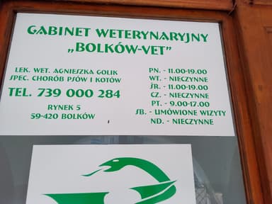Gabinet Weterynaryjny ,,Bolków-Vet,,
