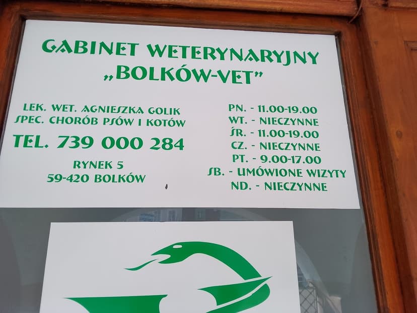 Gabinet Weterynaryjny ,,Bolków-Vet,,