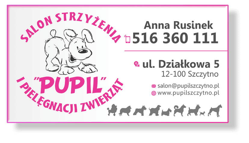 Salon Strzyżenia i Pielęgnacji Zwierząt "PUPIL" Anna Rusinek