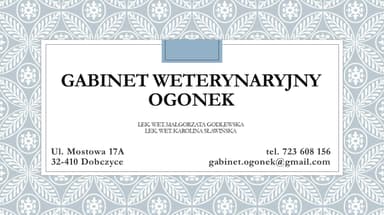 Gabinet weterynaryjny Ogonek s.c. Małgorzata Godlewska, Karolina Sławińska